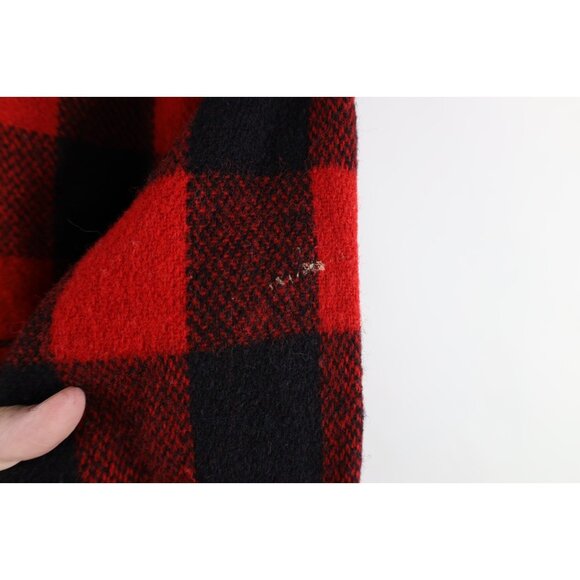 Vintage 50s Hudsons Bay Company Mens Medium Wool Button Shirt Jacket Plaid USA - Picture 6 of 12